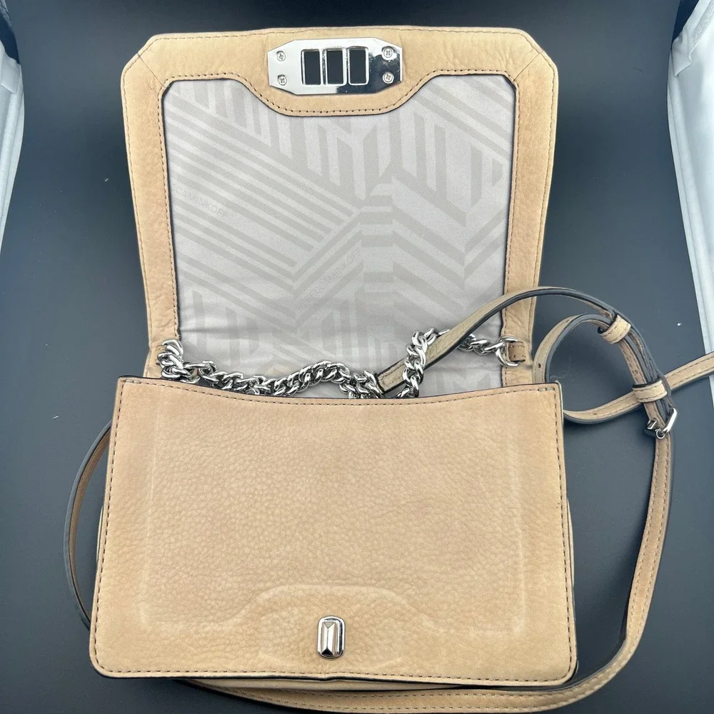 Rebecca‎ Minkoff Love Crossbody Bag Suede Floral Embroidered Silver Hardware